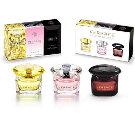 versace perfume for women gift set wrapping|versace deluxe miniature gift set.